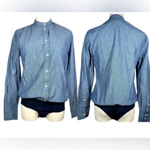 J. Crew H8312 slim perfect bodysuit in chambray